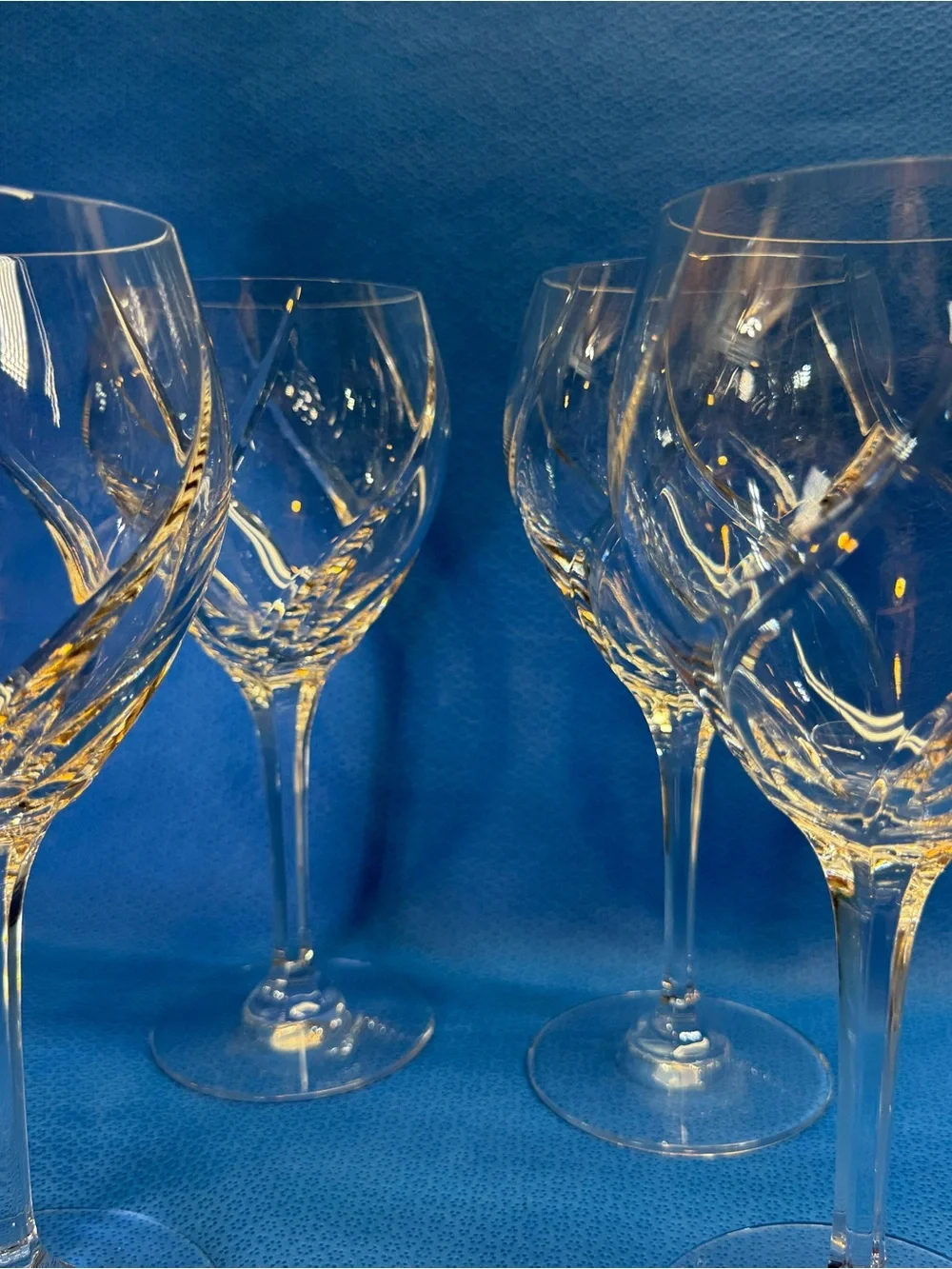Set of Four Mikasa Olympus Magnum Goblets Crystal Red Wine Glasses or Water.